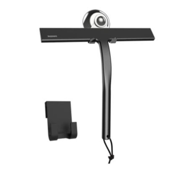 NEW Silicone Shower Doors Bath Squeegee Glass Squeegee with Hooks - Picture 1 of 11